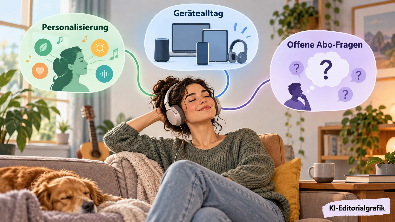 Redaktionelle Illustration zu einer Entscheidungshilfe für Hörformate